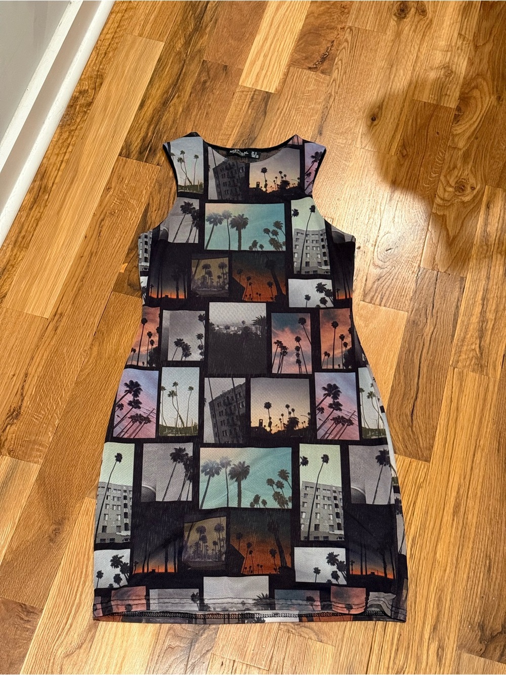 Nasty Gal Palm Photo-Block Sheath Dress - Multi